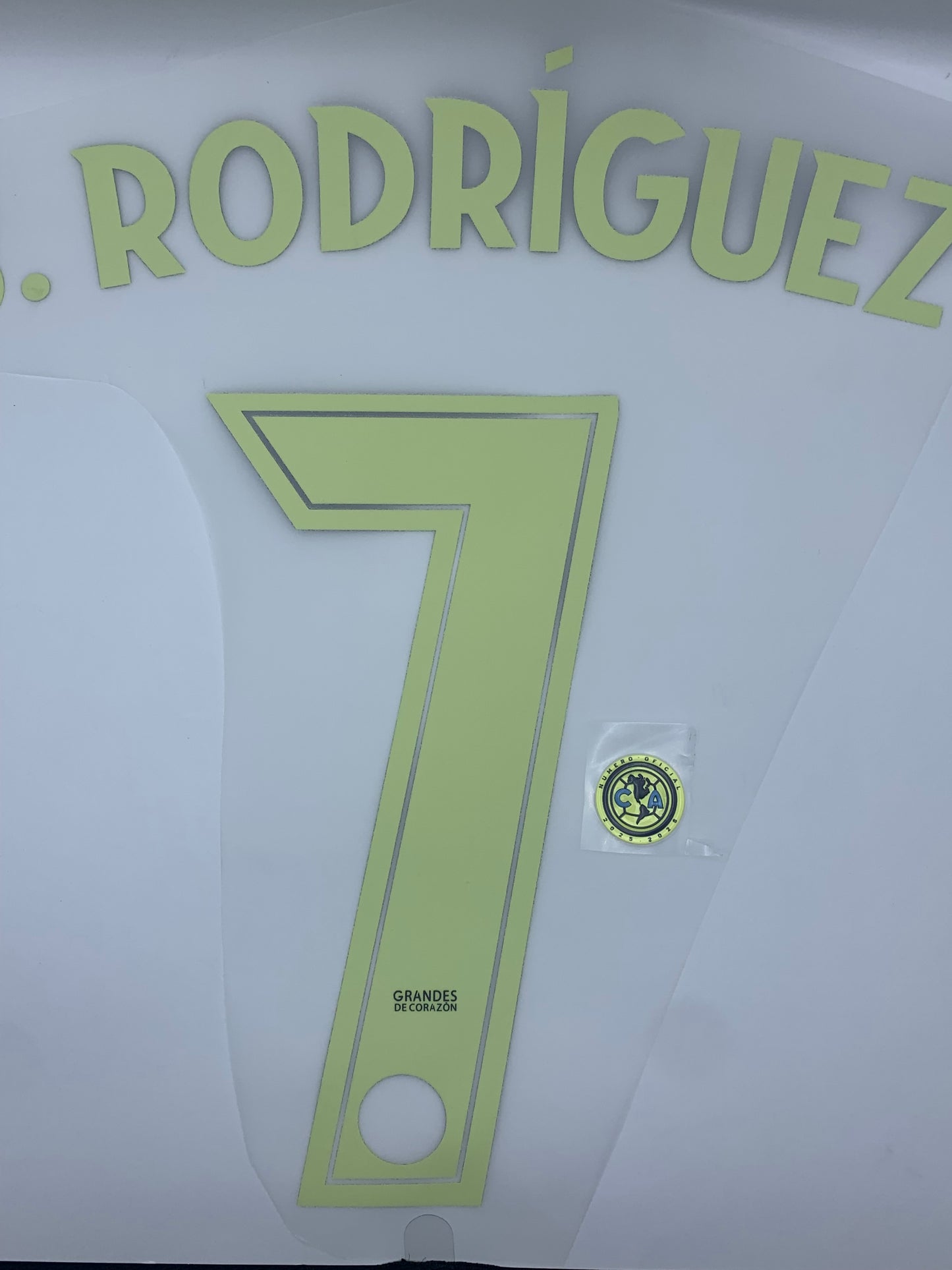 B. Rodriguez 7 (Liga MX - Escudo 3D) - 25-26 Club America Away