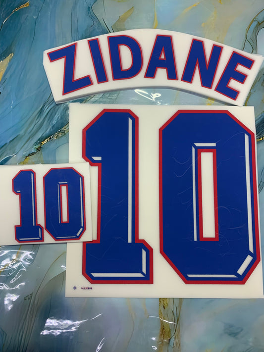 Zidane 10 - World Cup Francia 1998 Away Retro Printing