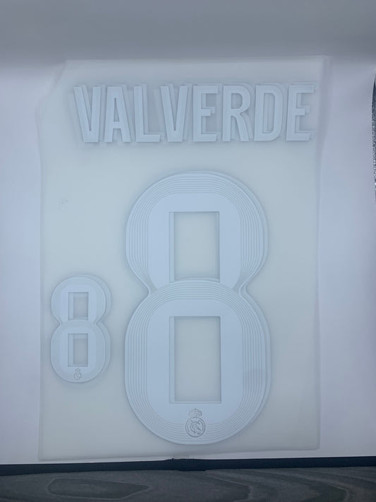 Valverde 8 (Cup Style Printing) - 25-26 Real Madrid 3rd