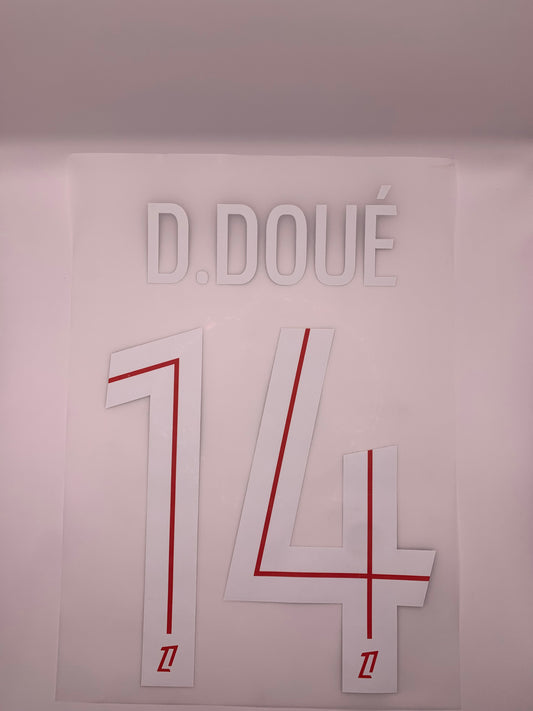 D.Doué 14 (Ligue 1 Printing) - 25-26 PSG Home