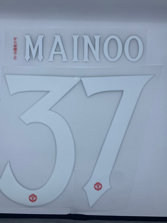 Mainoo 37 (Cup Style Printing) - 25-26 Manchester United Home