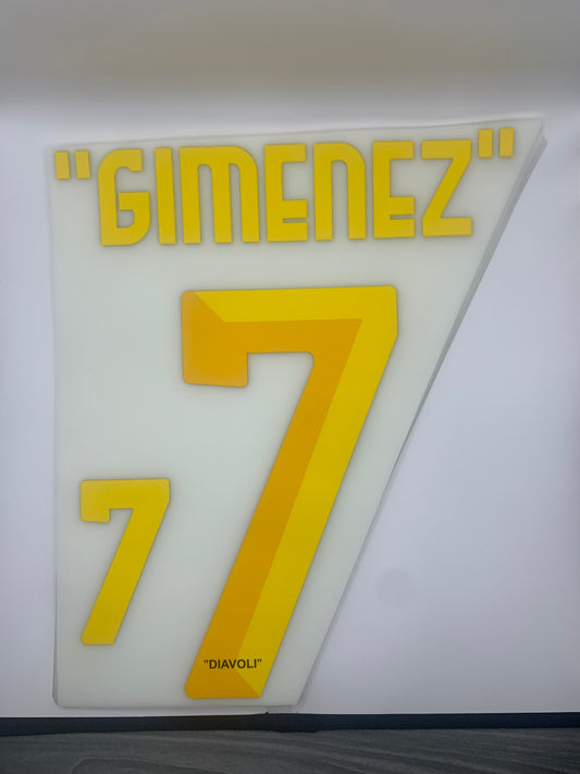 "Gimenez" 7 (Official AC Milan x Off-White 24/25 Fourth)
