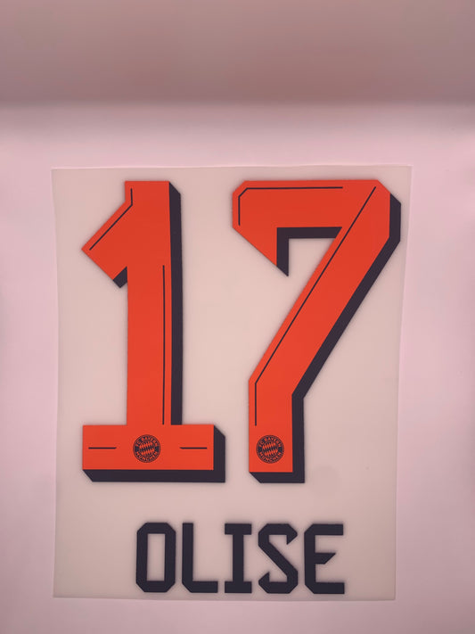 Olise 17 (Official Printing) - 25-26 Bayern Munich Away