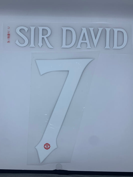 Sir David 7 (Cup Style Printing) - 25-26 Manchester United Home