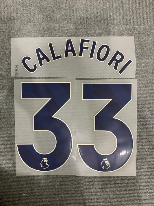 Calafiori Arsenal Premier Azul (Official Printing) - 24-25