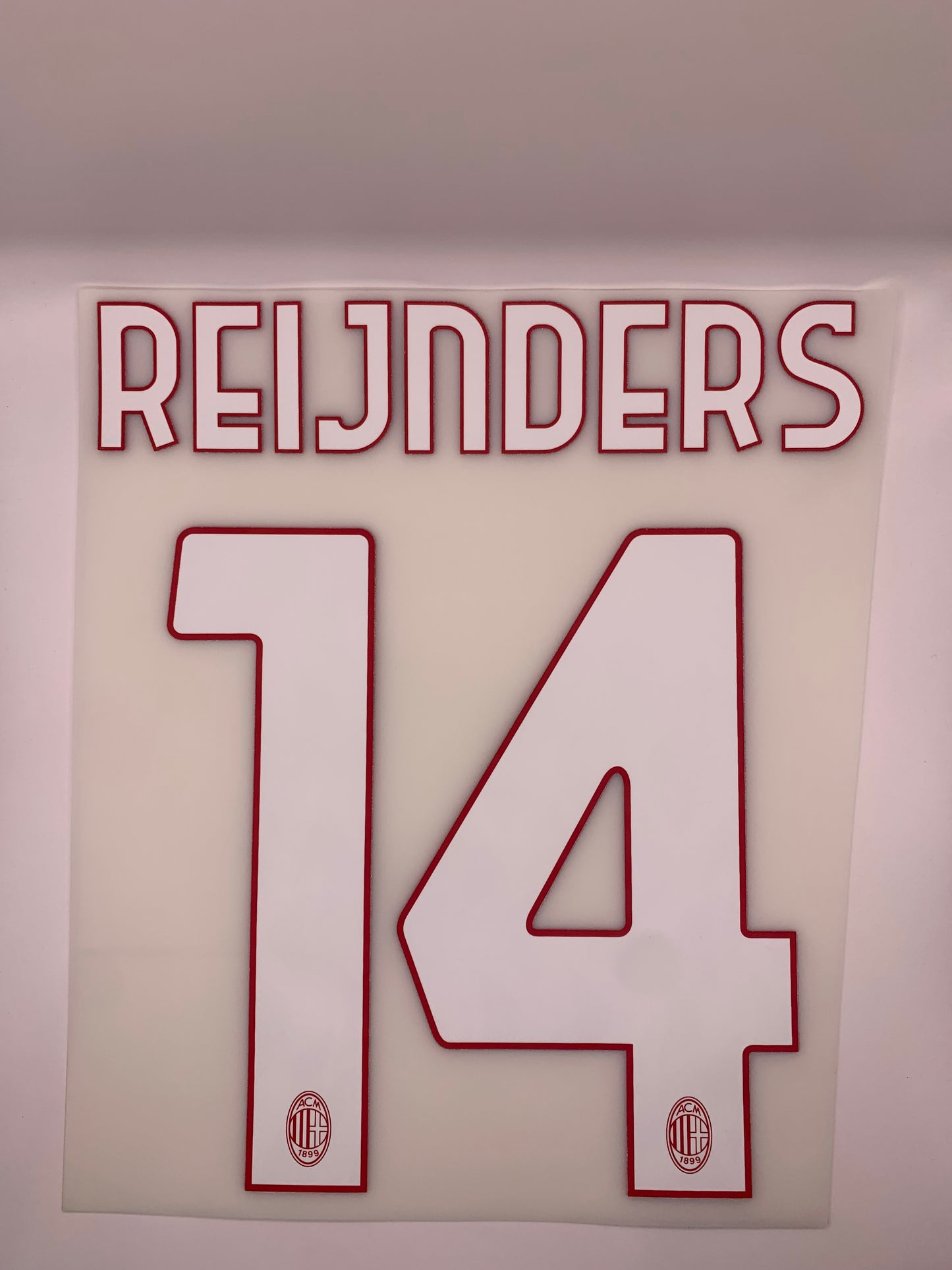 Reijnders 14 (Official Printing) - 25-26 AC Milan Home