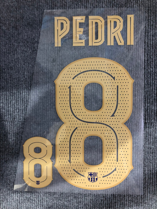 Pedri 8 Barcelona Local (Official Printing) - 22-23