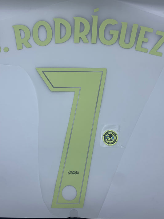 B. Rodriguez 7 (Liga MX - Escudo 3D) - 25-26 Club America Away