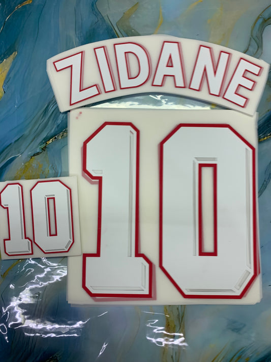 Zidane 10 - World Cup Francia 1998 Home Retro Printing